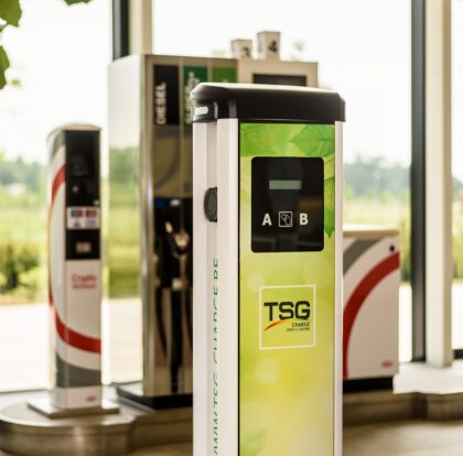 E Möbilität - Bild einer Ladesäule TSG - EV Charge