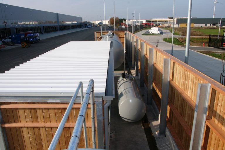 Tankinstallatie voor het distributiecentrum Aldi in Turnhout.