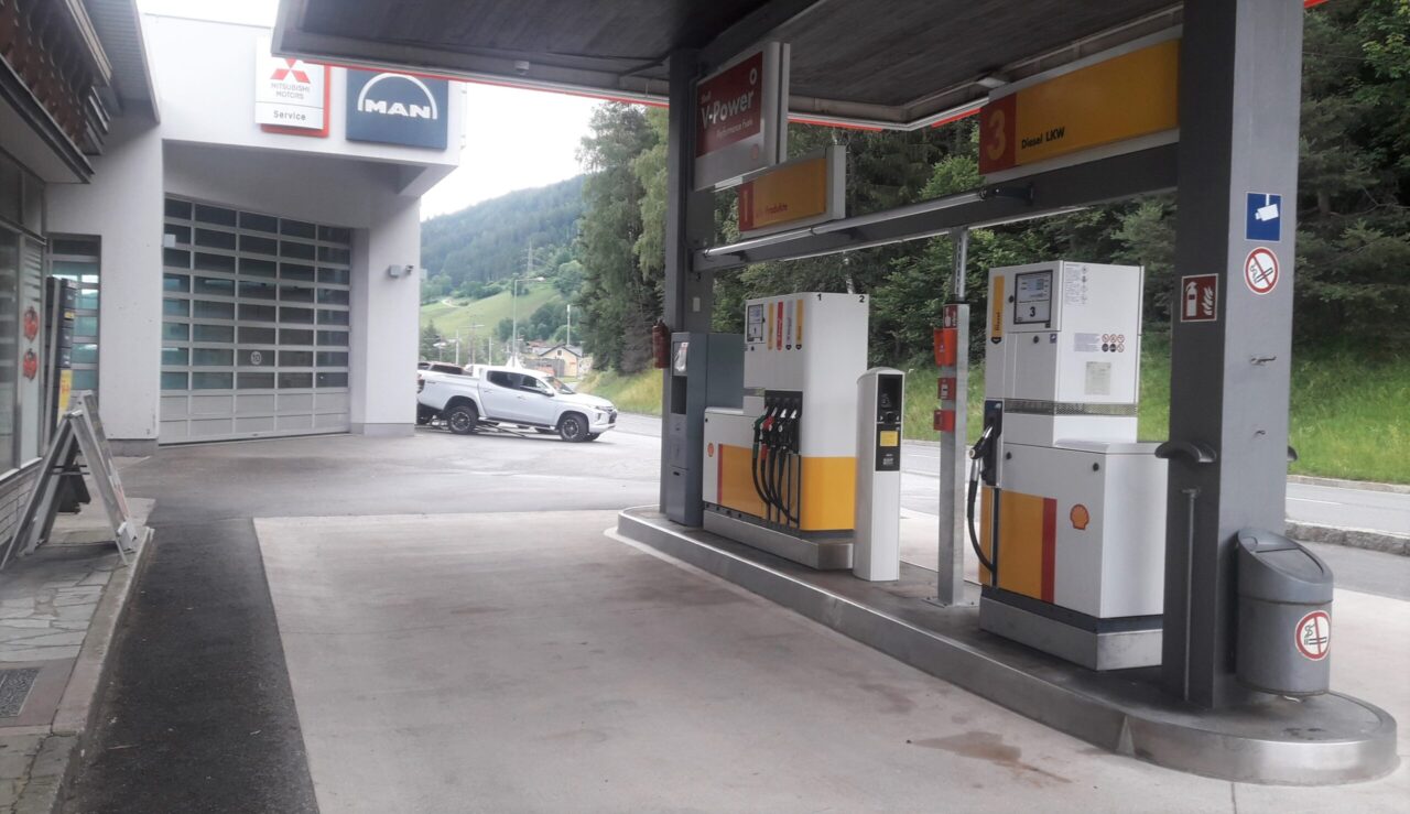 shell tankstelle mandling zapfsäulen tankautomaten