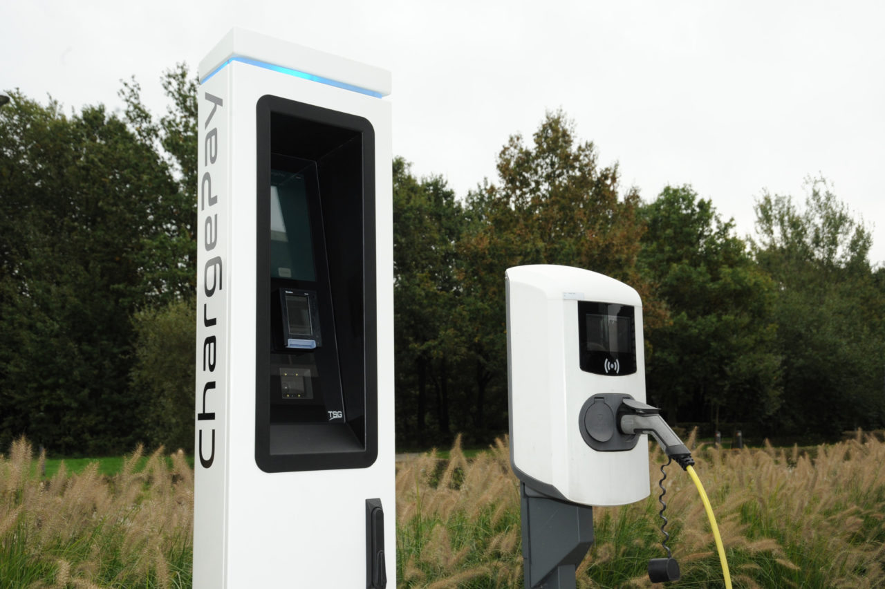 ChargePay naast een Alfen laadpaal.