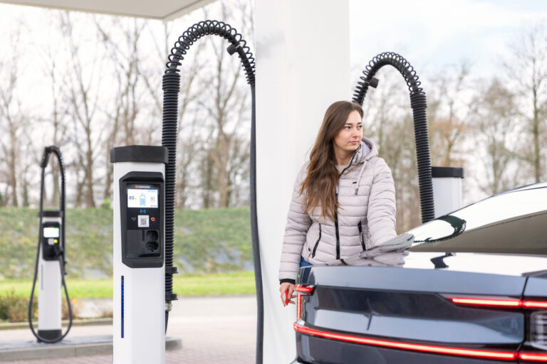 Charging car at Retail Forecourt