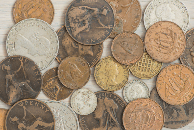 Old British Coins Paper to Pixel