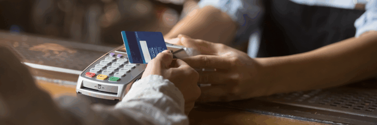 Paying with Debit Card Paper to Pixel