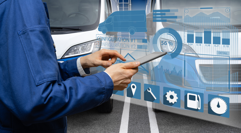 Fleet Management Man with Tablet