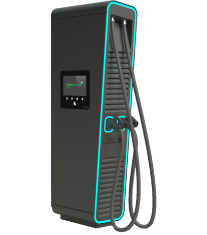 Alpitronic HYC200 DC-Ladestation mit Schnellladeleistung bis 200 kW für gewerbliche Ladeinfrastrukturen und Flotten