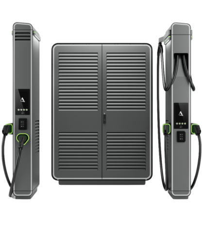 Alpitronic HYC1000 DC-Schnellladestation mit Hochleistungsladesystem bis 1 MW für schwere Nutzfahrzeuge und Flotten