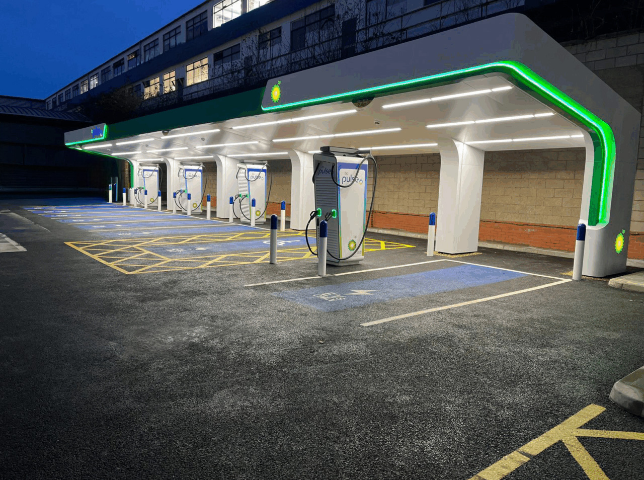 New Canopy for the EV Hub and new branding and signage to existing Mid ...
